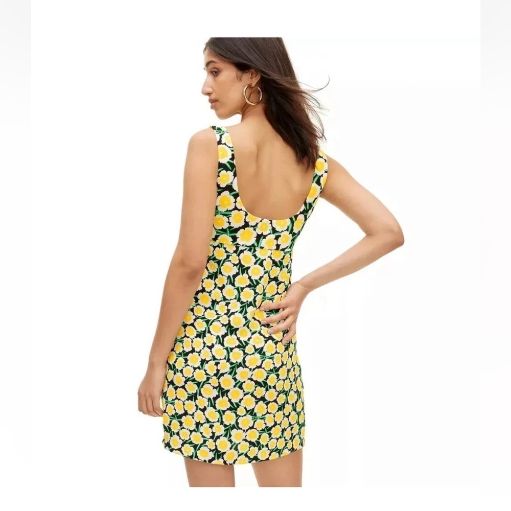 NWT Diane Von Furstenberg For Target 90's Shift Yellow Poppy Mini Dress sz 10
